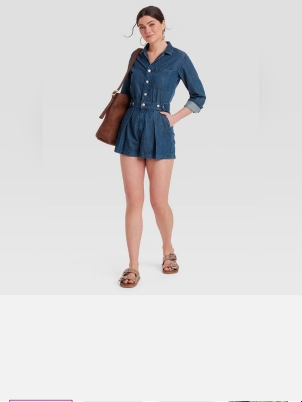 Denim Romper- Blue